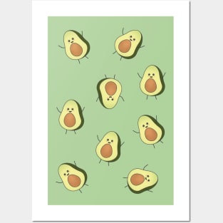 Cute avocado pattern Posters and Art